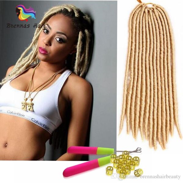 2019 Hot Selling Faux Locs Dread Crochet Braid Hair Dreadlock 18inch Janet Noir Mambo Fauxlocs Synthetic Braiding Hair Extensions For Black Woman From