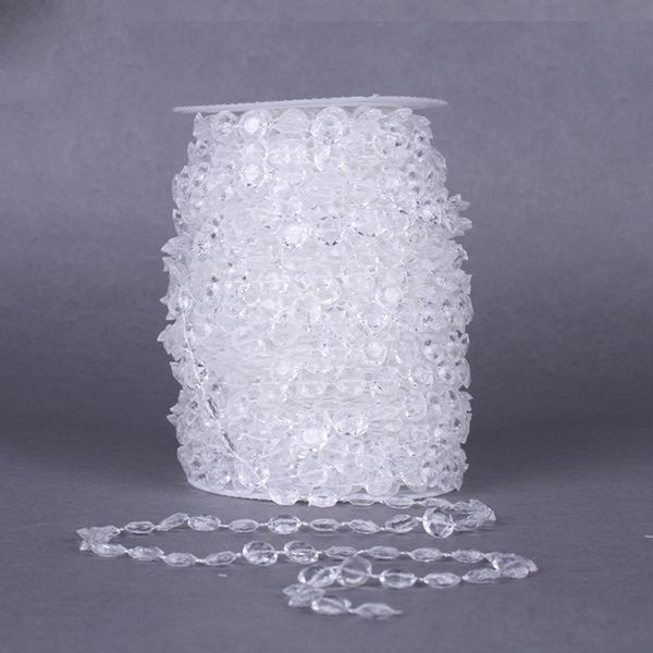 1 rolo Acrílico Cristal Bead Curtain 33FT Guirlanda de Diamante De Cristal Acrílico Bead Curtain Wedding DIY Decoração Do Partido para casa