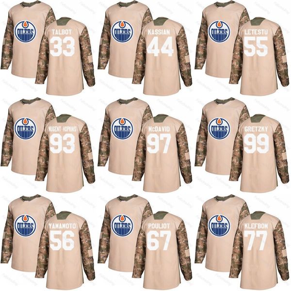 

2017 Veterans Day Edmonton Oilers 33 Cam Talbot 97 Connor McDavid 99 Wayne Gretzky 93 Ryan Nugent-Hopkins 44 Zack Kassian Milan Lucic Jersey