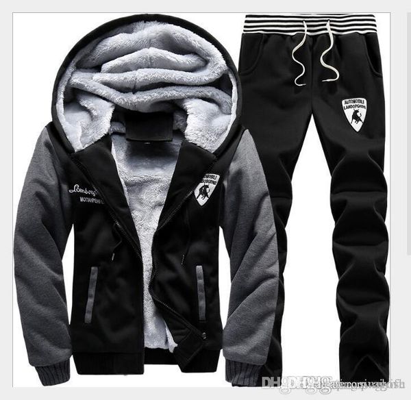 

Зимние осенние спортивные костюмы Флисовые теплые мужские спортивные костюмы По