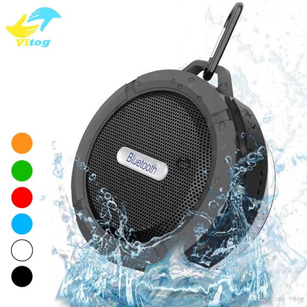 

c6 speaker wireless bluetooth speaker potable audio player waterproof speaker hook and suction cup stereo music player with retail package