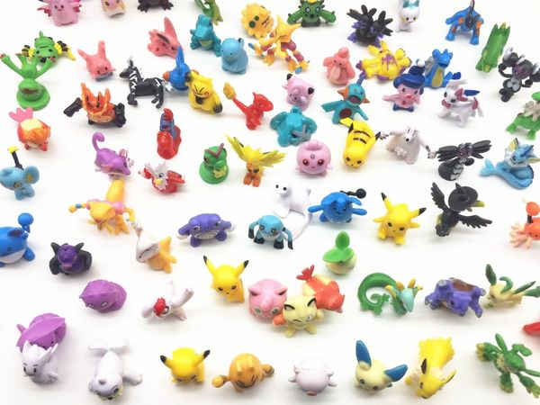 

Figure toy 144pc mini random pikachu pearl quirtle toy 2 3 cm pocket mon ter drop hipping chao black gift kid
