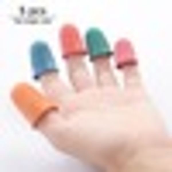 

5pcs sewing protector counting quilter rubber thimble needlework finger tip, Black