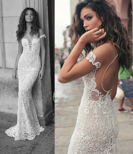 Bohemian Vestidos de noiva renda com 2018 Sexy Vintage completa Lace Sexy Backless Trem da varredura Julie Vino vestidos de noiva