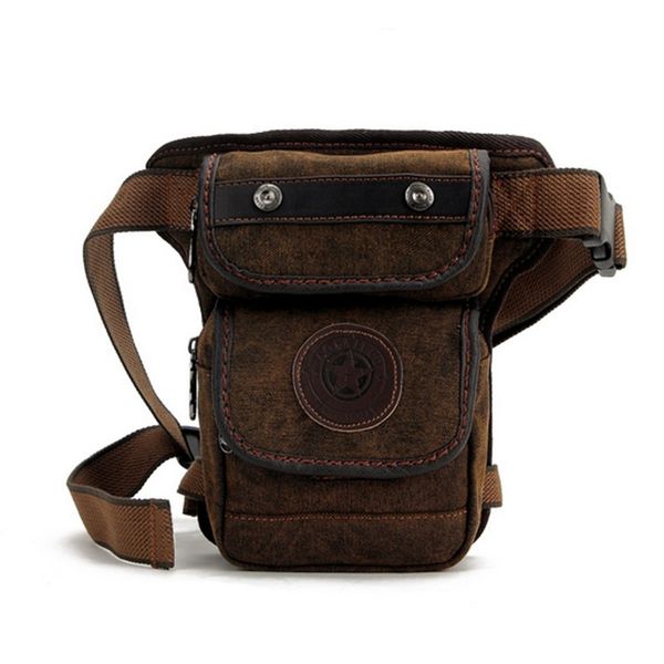 

new fashion quality waterproof canvas waist bag casual travel men bag motorcycle leg fanny waist pack 4 colour