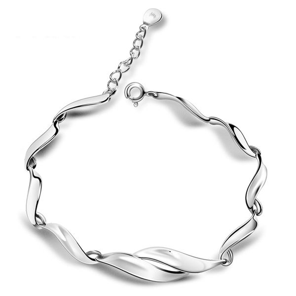

925 sterling silver bracelet women jewelry elegant classic bracelet ing, White