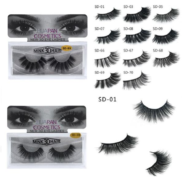 

New Brand HUAPAN 3D Mink Eyelashes Eyelashes Messy Eye Lash Extension Sexy Eyelash Full Strip Eye Lashes DHL 3001324
