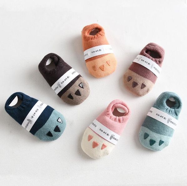 

fashion cute kawaii cat claws newborn baby kids boys girls cartoon ankle sock gift non-slip floor socks cotton 0-2years, Pink;yellow