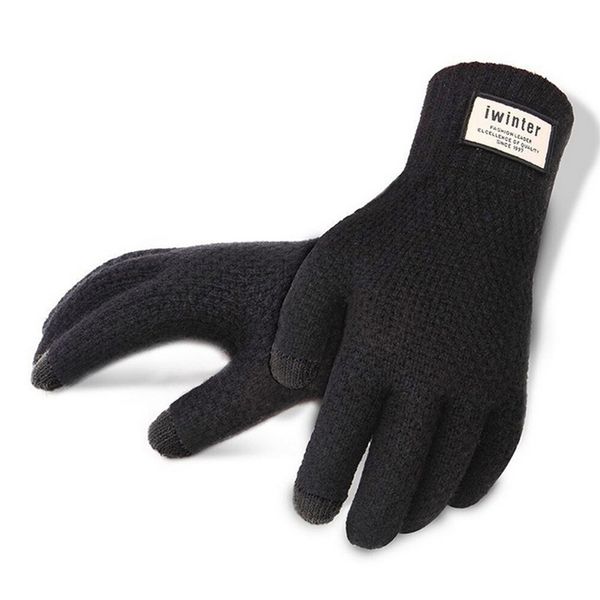 

brand fashion gloves men touch screen wrist glove heated mittens warm winter gloves ing, Blue;gray