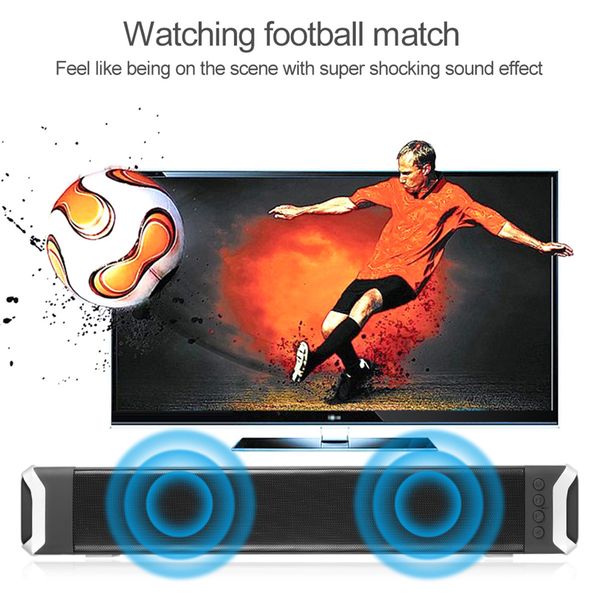 

bluetooth soundbar home theater tv speaker subwoofer wireless stereo speakers tf card- surround sound bar tv wholesale dhl free