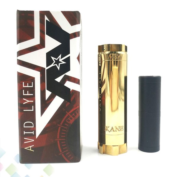 

AV Kane MOD 18650 20700 Mechanical Electronic Cigarette VAPE Gold Color Exquisite Pattern Ecig Fit 510 Atomizers DHL Free