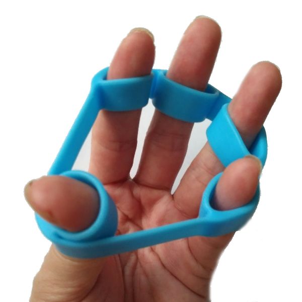 

silicon hand finger gripper trainer strength stretcher resistance exercise bands grip wrist yoga forearm rock climbing