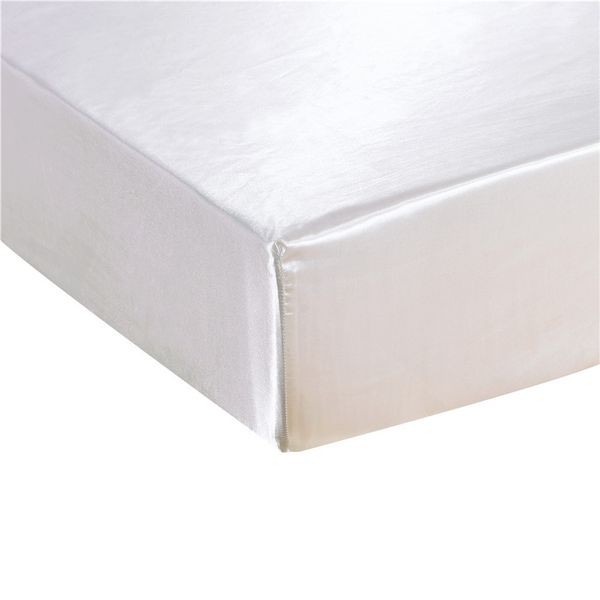 

uk size standard artificial silk bedding mattress fitted sheet protective case anti-slip
