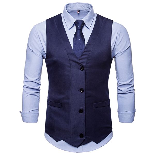 

vest men dress suit solid slim fit wedding waistcoat sleeveless classic formal business england style single breasted waiscoat, Black;white