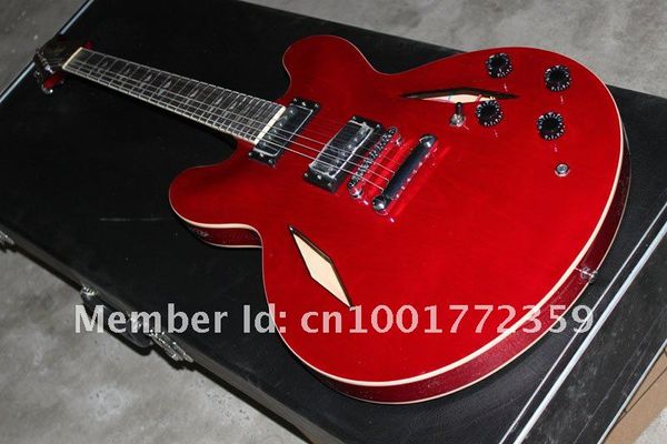 

Custom Shop Trini Lopez 335 электрогитара, Stopbar, античная Красная гитара - Бесплатная доставка