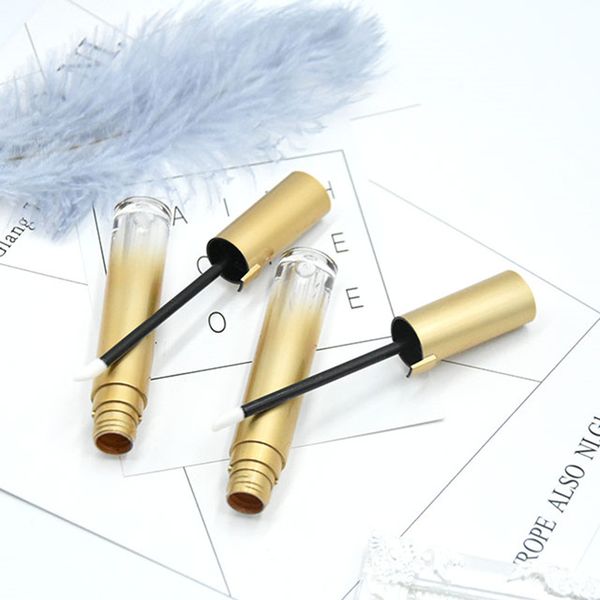 

5ml empty lipstick tubes lip gloss balm bottle container beauty tool gold cap mini sample bottles f271