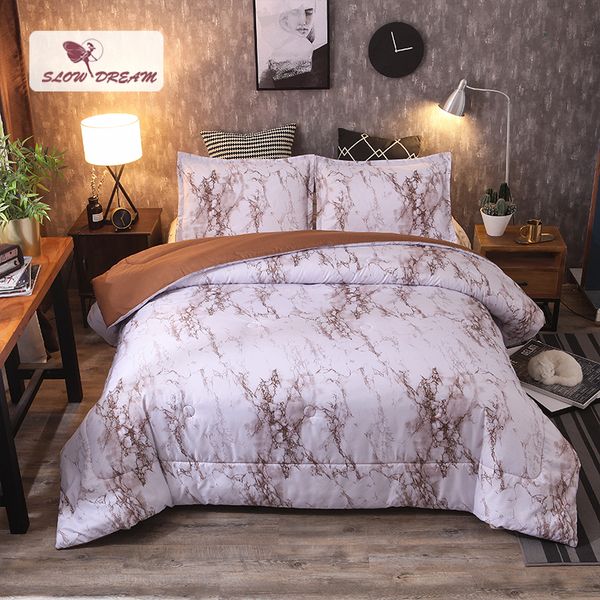 

slowdream coffee stone quilt 3d comforter duvet blanket bedding filler bedspread nordic autumn winter double warm blanket quilt