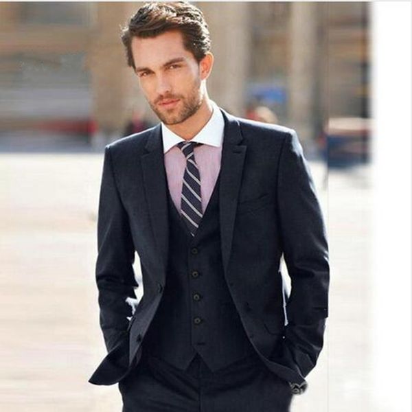 

men suit slim fit weddng suit for men custom made wedding suits mens prom party groomsmen tuxedos (jacket+pant+vest, White;black