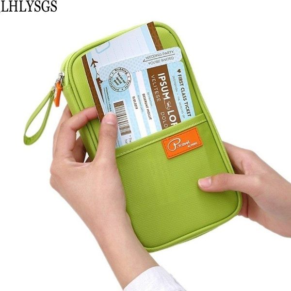

lhlysgs brand women organizer travel document holder card wallet mens fashion long certificate passport package pocket card pack, Brown;gray