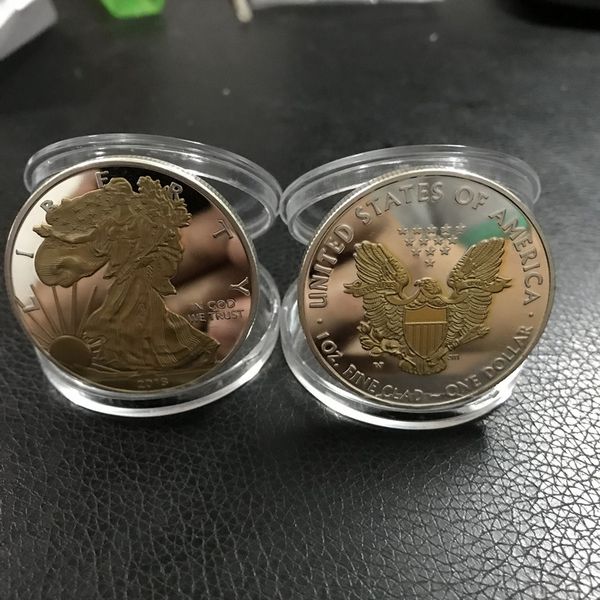 

50pcs/lot,2013 american eagle fine gold/silver coin - united states coin,mirror effect