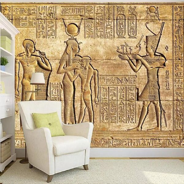 

аркади 3d ретро большая фреска египет стиль старик обои ктв бар пирамида тема обои