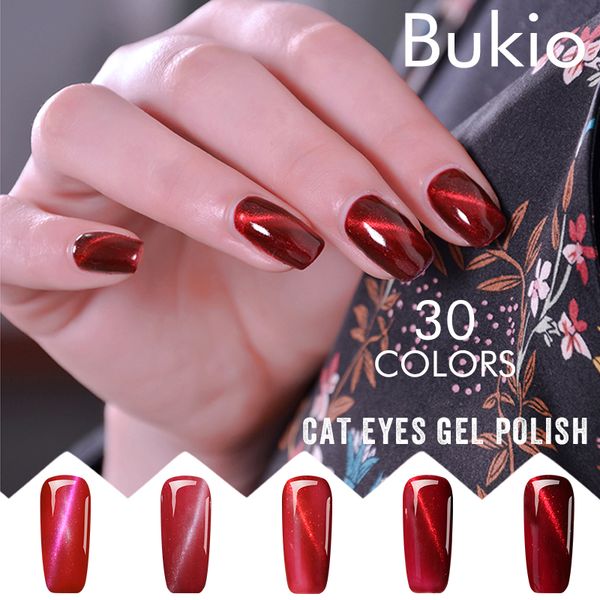 

bukio gel lacquer cat's eye hybrid varnishes primer for nails art semi permanent nail polish poly gel everything for manicure, Red;pink