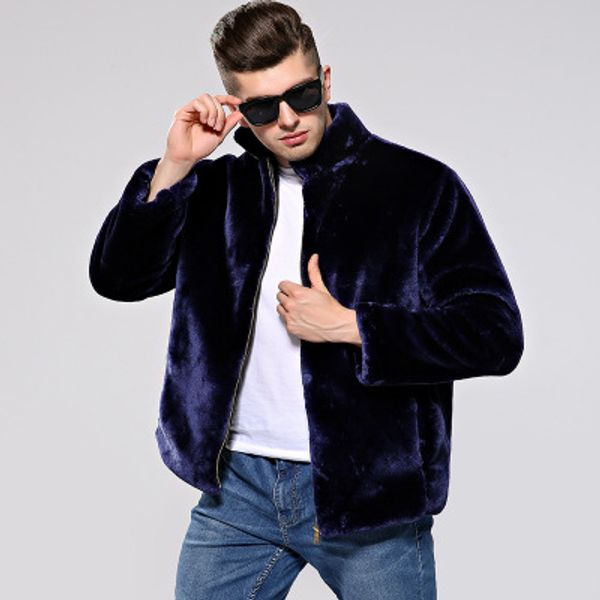 

warm winter men fur coat fashion slim thick warm faux fur coat jacket mandarin collar coffee black parka new winter men fur coat sale, Black;brown