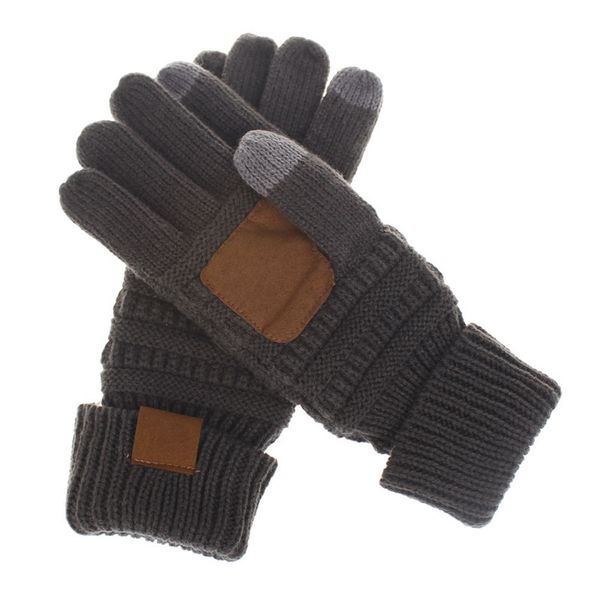 

xdomi women men touch screen gloves winter knitted gloves for fashion stretch woolen knit warm full finger mitten, Blue;gray
