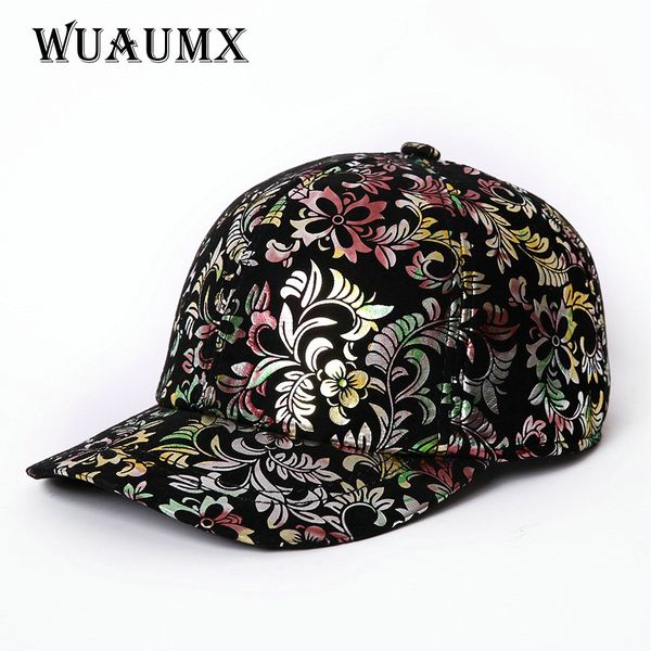

wuaumx autumn winter genuine leather baseball caps for women fashion print sheepskin leather warm snapback hat for female girls, Blue;gray