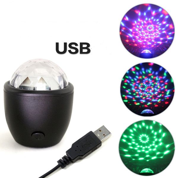 

super mini usb stage lamp led crystal magic dj lamp for disco light sound control laser projector christmas car led atmosphere