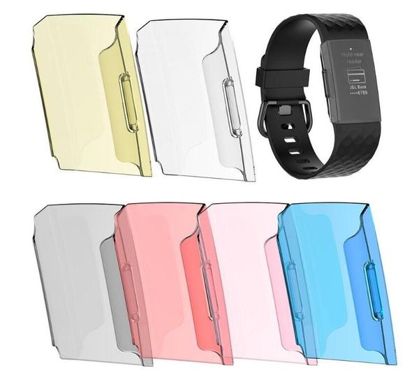 Novo Ultra-fino Macio PC Proteção Silicone Case Capa Para Fitbit Carga 3 / dispositivos wearable / rastreador de fitness / relogio inteligente