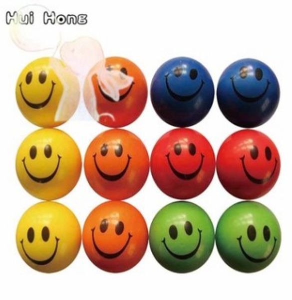 

6.3cm qq emoji smiling face ball stress squeeze ball wrist finger training balls soft sponge pu ball children kids toys 048