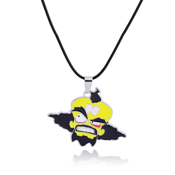 

crash bandicoot necklace wolf aboriginal metal pendant fashion link chain necklaces women men charm gifts game jewelry, Silver