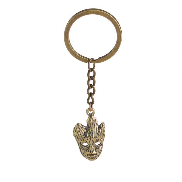 

classic human face antique bronze plated zinc alloy key chain for men, Silver