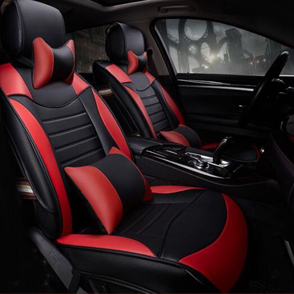 

universal fit car accessories interior car seat covers set for sedan half surround design pu leather adjuatable seats covers for suv