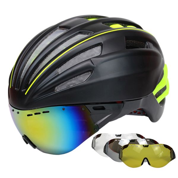 

280g goggles cycling helmet insect net road mountain mtb bike bicycle helmet with lens 28 air vent bike ciclismo
