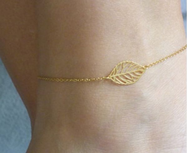 

leaf charm ankle bracelets for womens 18k gold/silver plated ankle bracelets ankle chains gift idea foot chain, Red;blue