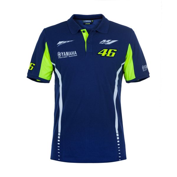 

Moto GP верховая езда для Yamaha Team Polo рубашка мужская гоночный мотоцикл синий футболка