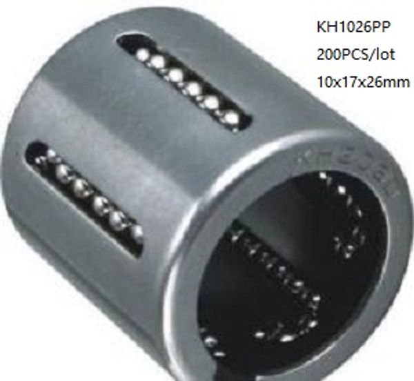 200 pz/lotto KH1026PP 10mm cuscinetti a sfera lineari mini pressatura boccola lineare cuscinetti di movimento lineare parti della stampante 3d router di cnc 10x17x26mm