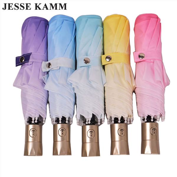 

fully-automatic umbrella gradient color umbrella folding sunscreen sun anti-uv protection women's automatic