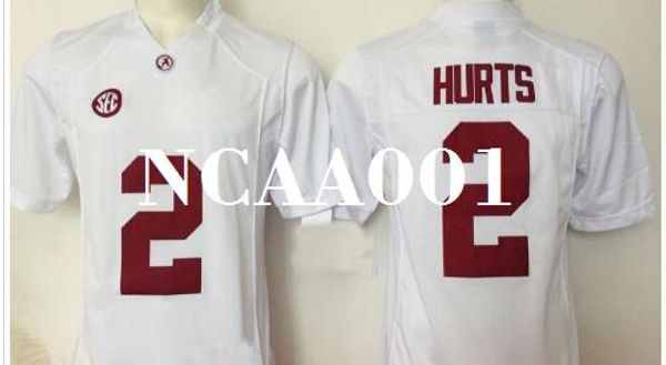 

мужчины #2 jalen больно алабама малиновый прилив красный черный белый колледж джерси или обычай любое имя или номер джерси, Black;red