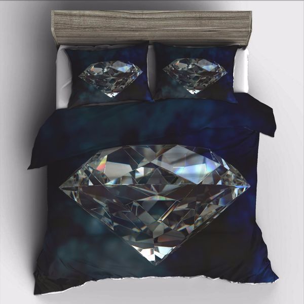 Ahsnme Big Diamonds Bedding Set High Definition Print Quilt Cover