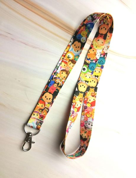 

10pcs/20pcs/30pcs/50pcs miceky stitch princess neck strap lanyard mobile phone key chain id badge key chains k105, Silver