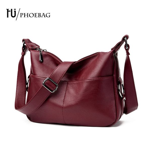

hjphoebag women fashion leisure hobos shoulder bag lady leather messenger bags luxury pu handbag bolsas xb-620