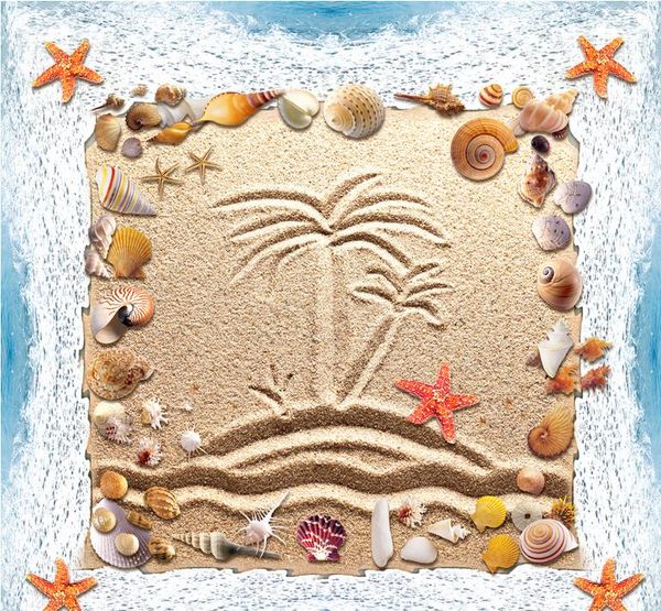 

wallpaper for bedroom walls beach hand painted island coco shell surf 3d floor wallpaper for walls 3d