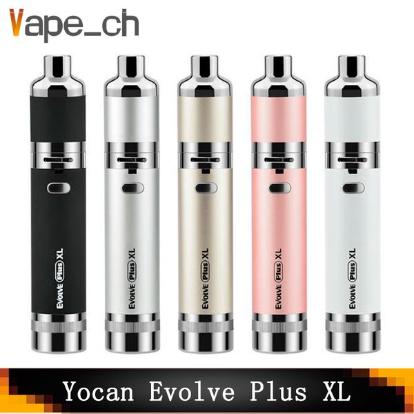 

Оригинал yocan развиваться плюс XL стартовые комплекты Вапоризатора воска действие 1400mah даб ручка испаритель комплект с силиконовой банкой квад кварцевый стержень катушки