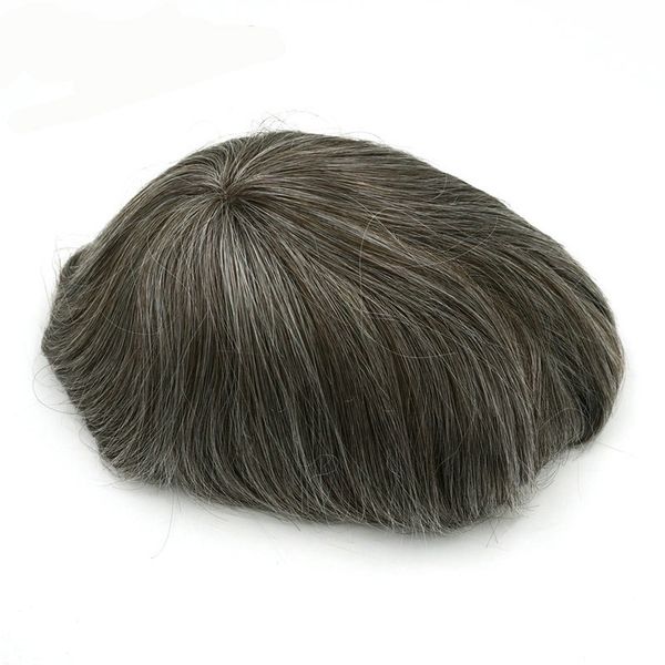 Top Hair Wig Hair Piece Mono Lace Thin Skin Mens Hairpieces Toupee