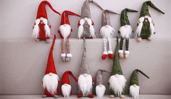 

2018 latest new listing christmas doll christmas decoration supplies no face doll doll wind old pendant window decoration