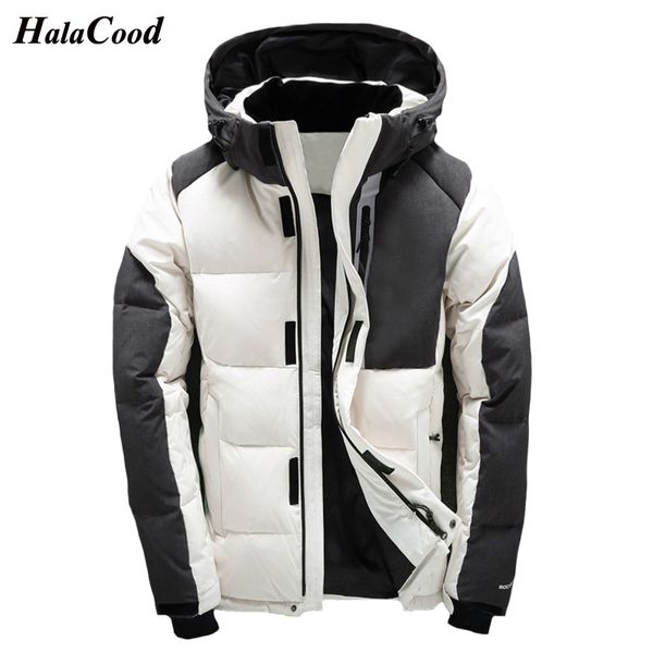 

halacood 2018 new white duck down jacket men's autumn winter warm jacket men's duck down doudoune homme male plus size, Black