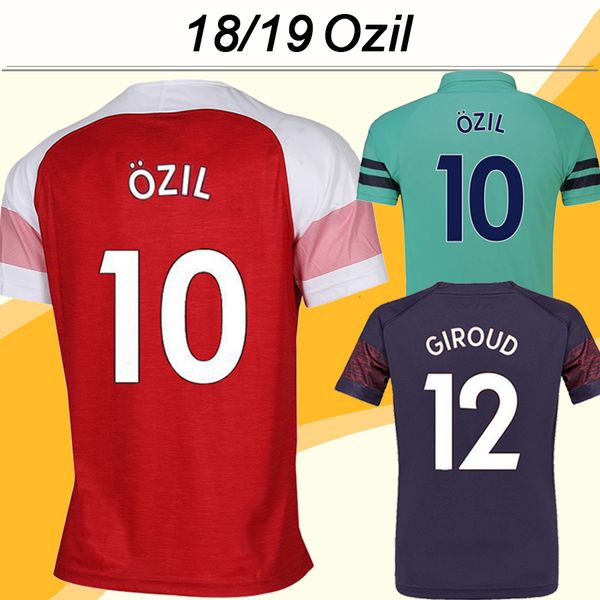 

2018 19 ozil giroud occer jer ey wil here ram ey lacazette home away 3rd men hirt 18 19 mu tafi hort leeve football jer ey uniform